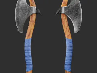 Battle Axe Low-poly 3D model 32