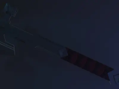 Viking axe Low-poly 3D model 19