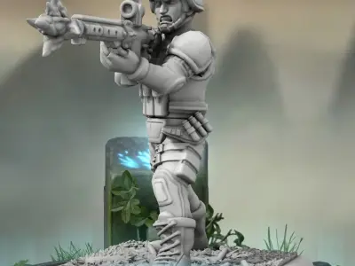 Tactical Shooter Standing 3D model