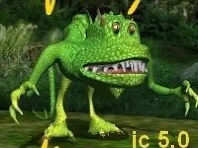Dinosaur 1 animated lizard 3D model