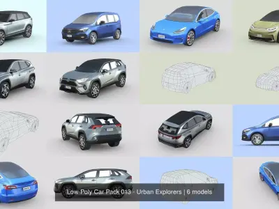 Low-Poly Car Pack 013 - Urban Explorers