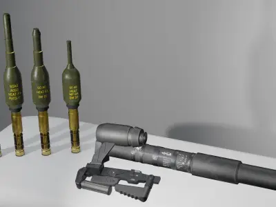 Ultimate Panzerfaust 3 Rocket Launcher Pack Low-poly 3D model