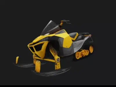 Snowmobile 3D Model 3D model