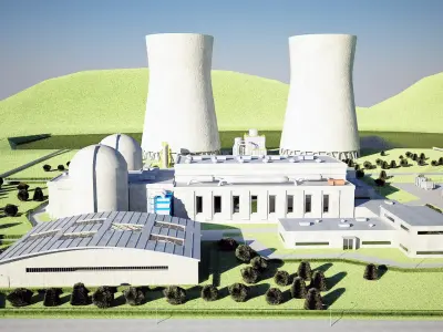 Nuclear Plant &amp; Scheme 3D model