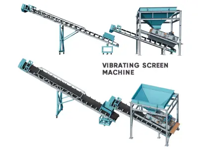 Vibrating Screen Machine for Concrete Batching Plant 3D model