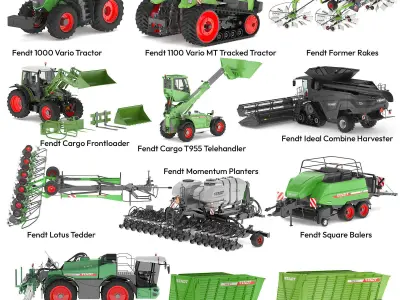Farming Fendt Agricultural Machinery Collection 3D model