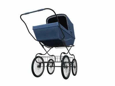Baby stroller 08 3D model