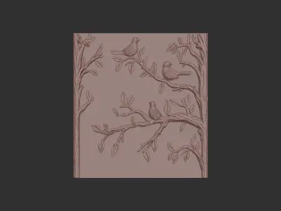 Birds on a Tree 3D print model