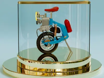 Retro Bike Model 3D model
