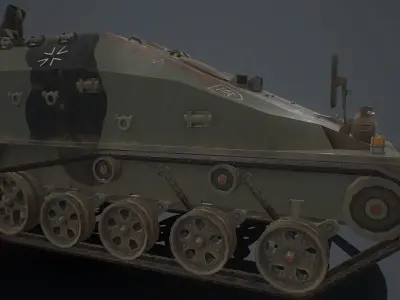 Wiesel 2 SP Mortar 120mm Low-poly 3D model