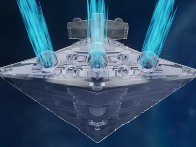 StarDestroyer lego star wars destroyer in sky Free 3D model