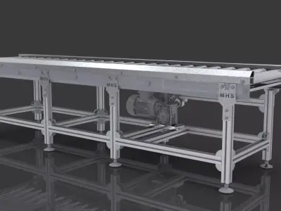 Roller Conveyor 3D model get