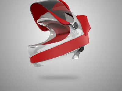 Helmet 3d motorcycle Low-poly 3D model