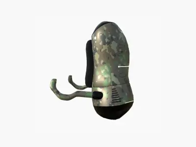 Jetpack J08 Green Camouflage - SciFi Character Design Low-poly 3D model