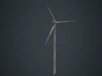 Wind Turbine 1C Low-poly 3D model