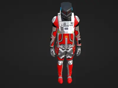 Robot Soldier - Assault Soldier Low-poly 3D model 31