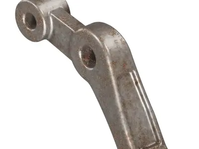 Rusty Vehicle Steering Knuckle 3D model