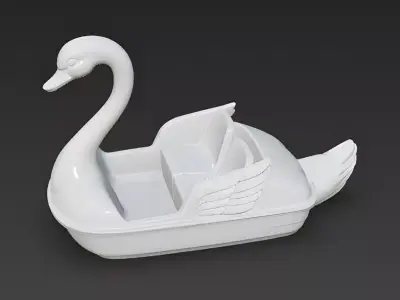Classic Swan Paddle Boat 3D Model Low-poly 3D model