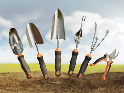 Gardening Tools  Low-poly 3D model