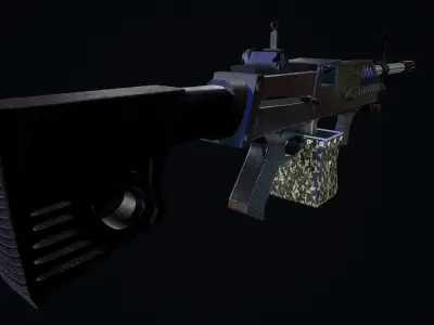 LSAT  machine gun 3D model