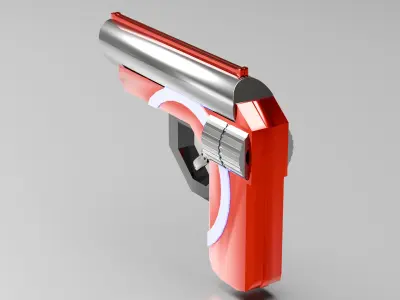 Futuristic Handgun Concept Free low-poly 3D model