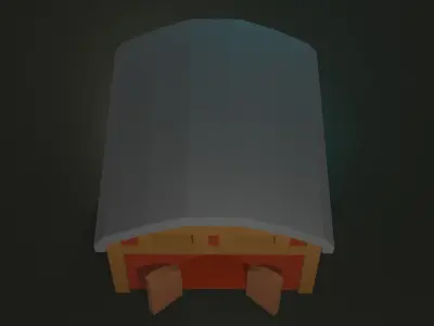 Low Poly Barn Free low-poly 3D model