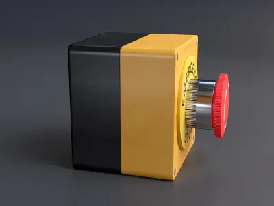 Emergency Button Low-poly 3D model purchase