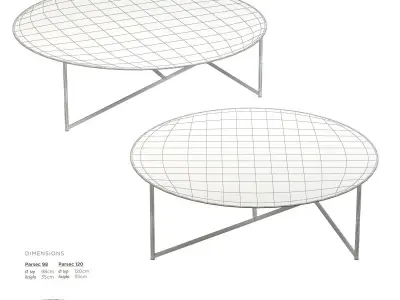 De Castelli Parsec Coffee Table Low-poly 3D model