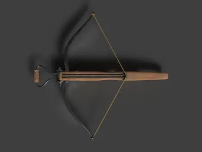 medieval arbalest Low-poly 3D model