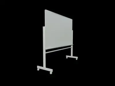 Whiteboard with stand Low-poly 3D model