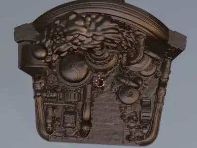 Steampunk Factory Bookend Unscaled 3D print model