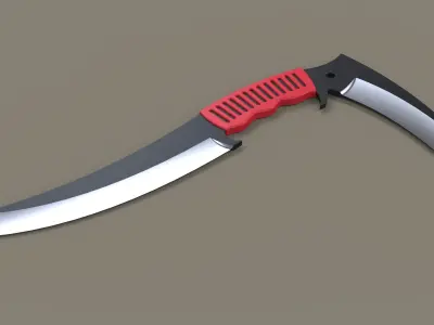 Dagger 2 knife with handle 3D model