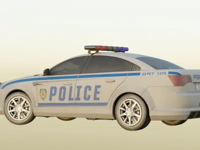 Police car Low-poly 3D model by hilidia99