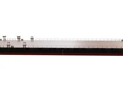 Barge Flat top  3D model