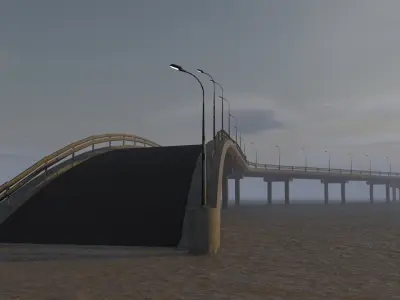 Highway bridge Free 3D model