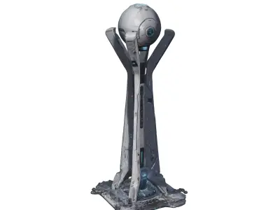scifi post 3D model