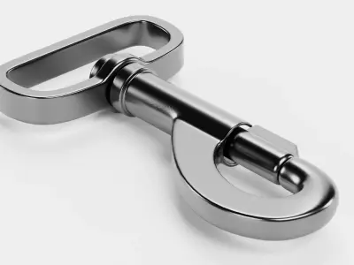 Snap Hook - Eye Bolt Carabiner with Swivel Clasp Low-poly 3D model