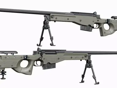AWP Sniper Tactical Rifle L118 Low-poly 3D model