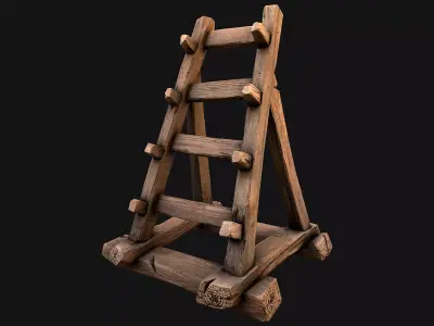 Weapon Rack for Dagger Knife Sword Medieval Furniture Armory Low-poly 3D model