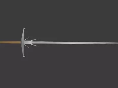 Espadon Two Handed Sword 3D Model Low-poly 3D model