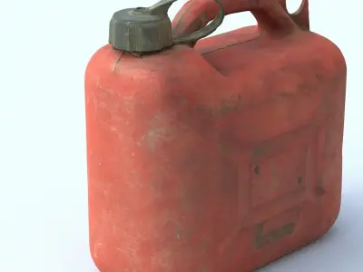 Jerrycan High Poly gas can 3D model