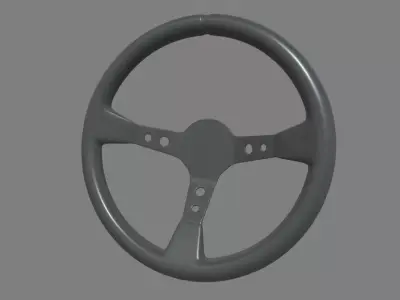 Steering Wheel Rally Car Low-poly 3D model