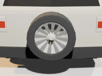 Sleek Lowpoly Cruiser  A Stylish 3D Car Model Free 3D model