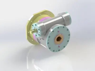 Worm Gear Box Free 3D model