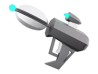 3d Futuristic Sci-Fi Assault Pistol low-poly icon 3D model purchase