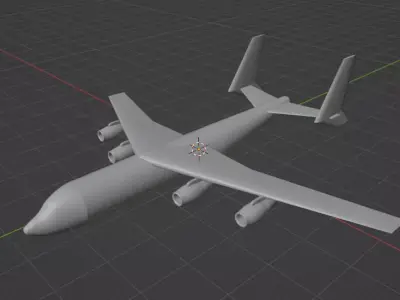 Fictional Twin Tail Heavy Cargo Aircraft 3D model