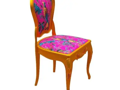 Classical Dining chair Low-poly 3D model