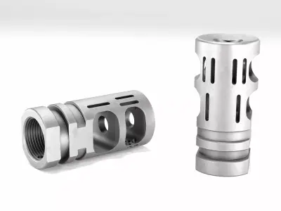 Aero Precision VG6 Gamma 556 Muzzle Brake  Low-poly 3D model
