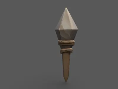 Stylized Crystal Dagger - Free Game-Ready Asset Free low-poly 3D model