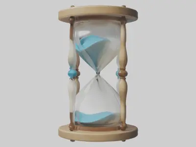 Hourglass Model Low-poly 3D model